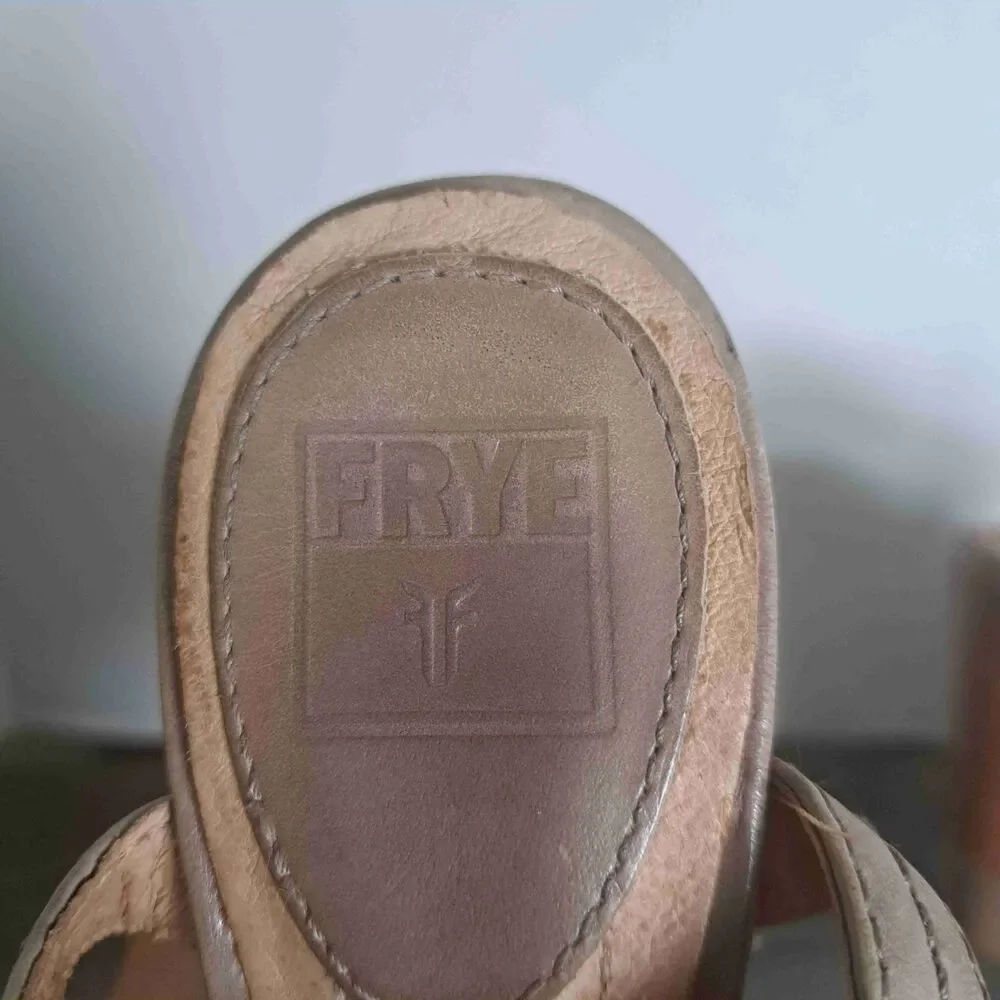 Frye beige strappy